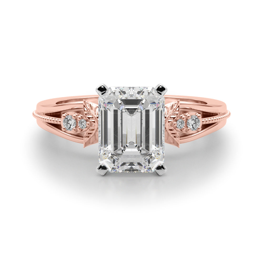 Devoted Center Oval Diamond Engagement Ring — 9K/18K Gold & Platinum