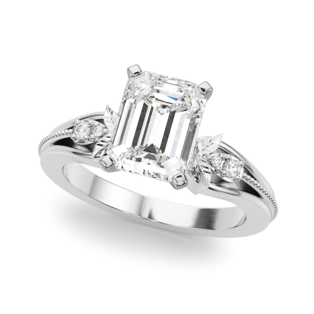 Devoted Center Oval Diamond Engagement Ring — 9K/18K Gold & Platinum