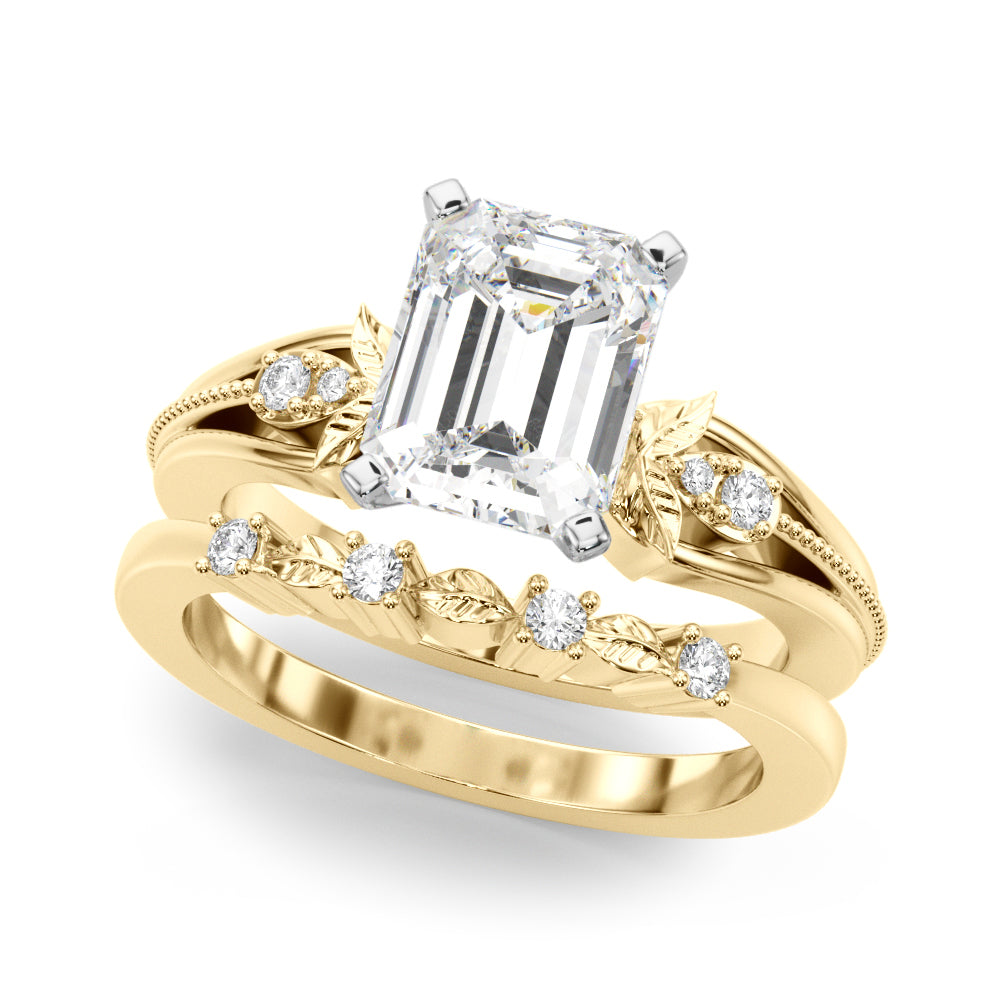 Devoted Center Oval Diamond Engagement Ring — 9K/18K Gold & Platinum