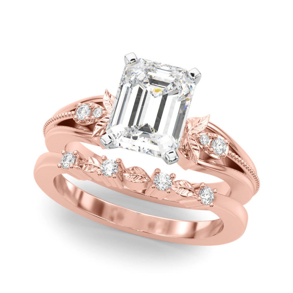 Devoted Center Oval Diamond Engagement Ring — 9K/18K Gold & Platinum