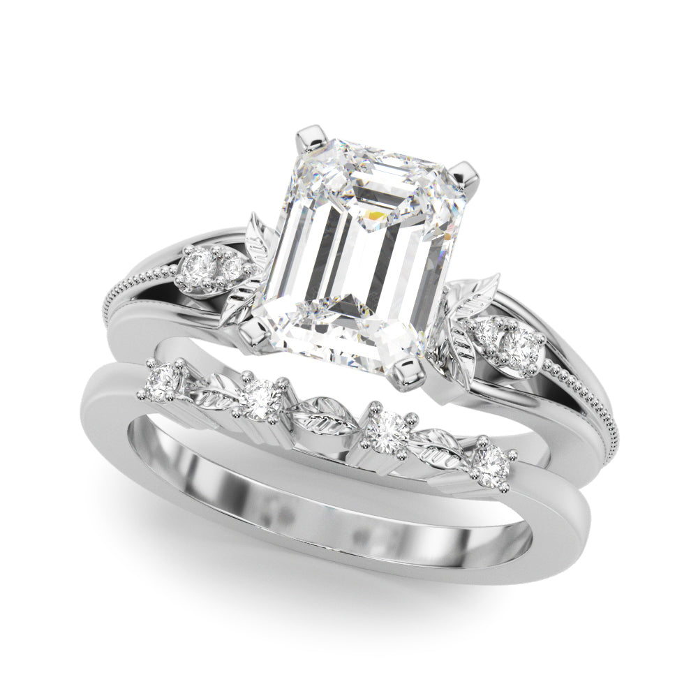 Devoted Center Oval Diamond Engagement Ring — 9K/18K Gold & Platinum