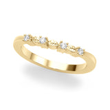 Accented Leaf Half Eternity Ring in Gold & Platinum