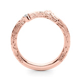 Accented Nature-Inspired Half Eternity Ring in Gold & Platinum