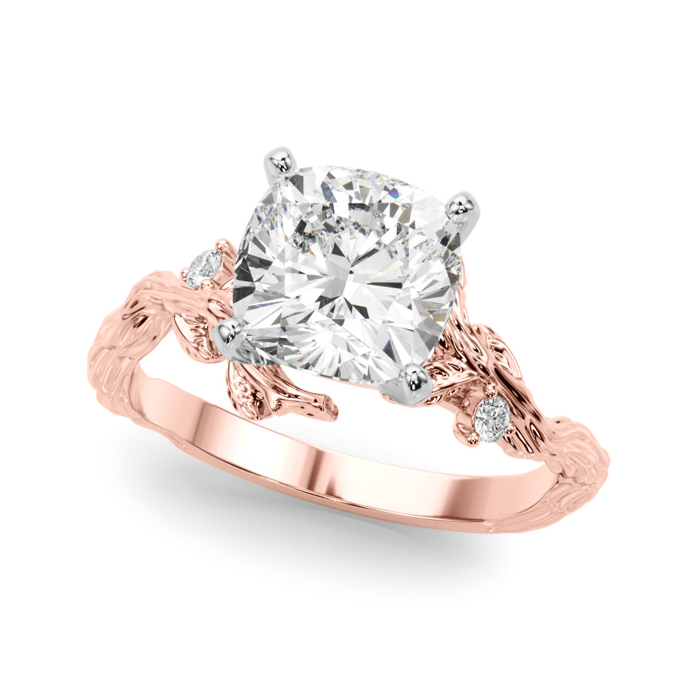 Resplendent Center Round Diamond Engagement Ring — 9K/18K Gold & Platinum