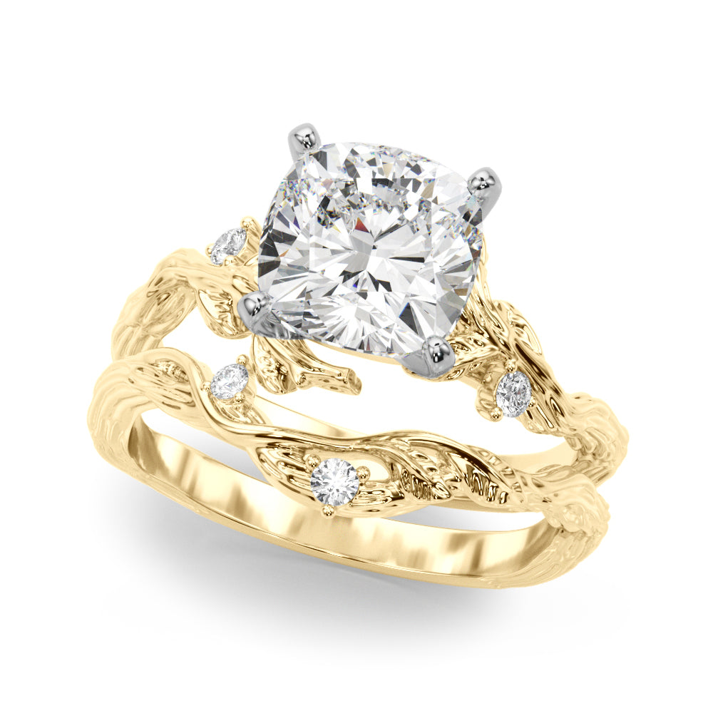 Resplendent Center Round Diamond Engagement Ring — 9K/18K Gold & Platinum
