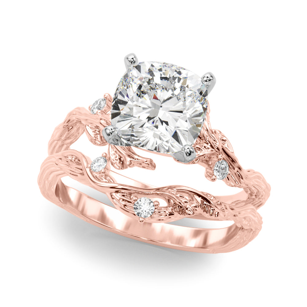 Resplendent Center Round Diamond Engagement Ring — 9K/18K Gold & Platinum