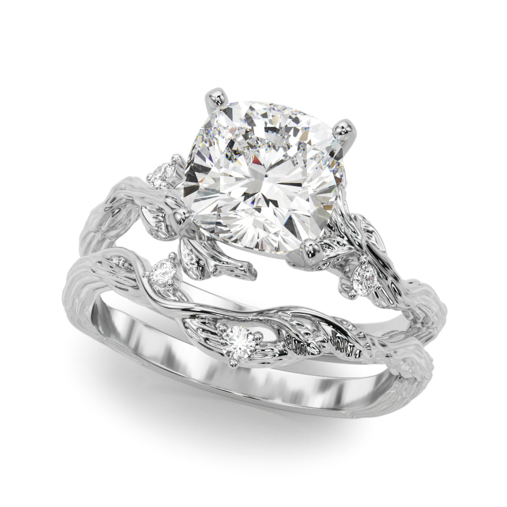 Resplendent Center Round Diamond Engagement Ring — 9K/18K Gold & Platinum