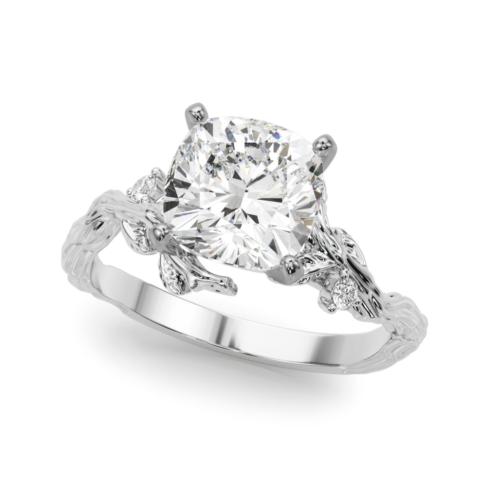 Resplendent Center Round Diamond Engagement Ring — 9K/18K Gold & Platinum