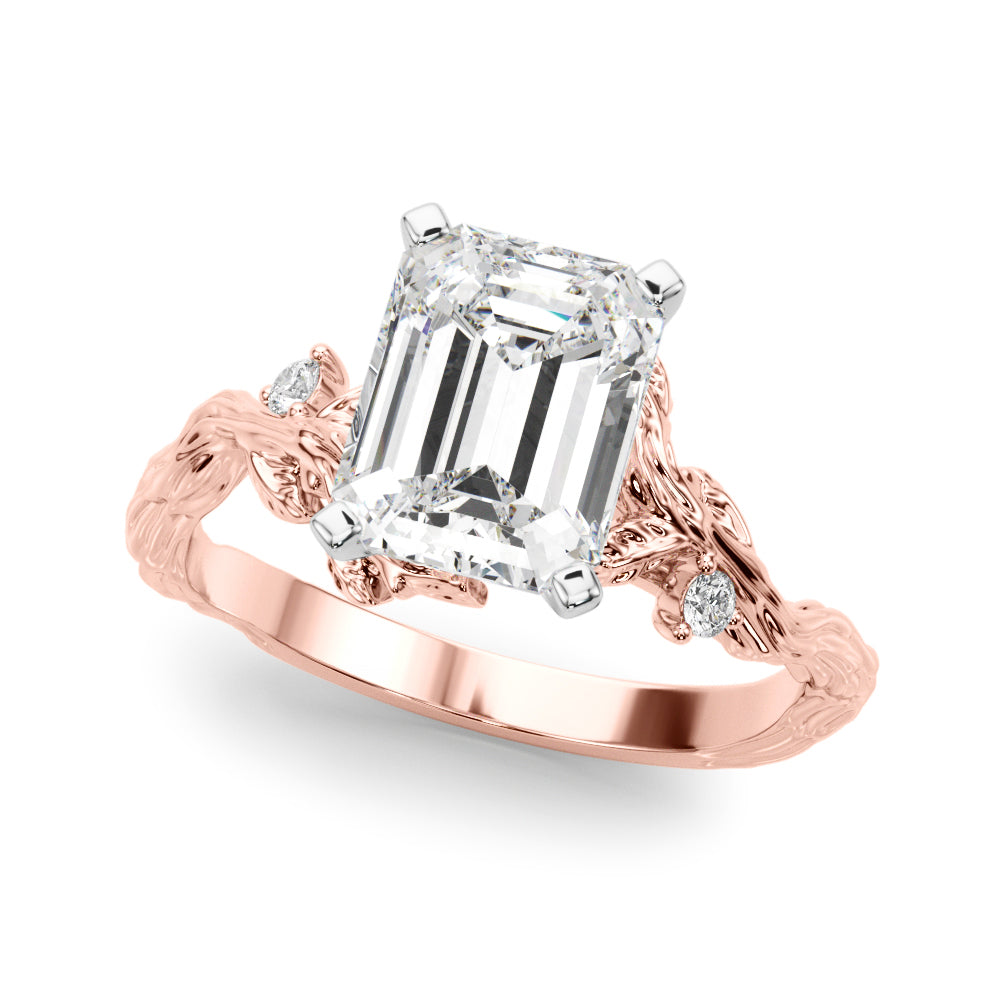 Resplendent Center Round Diamond Engagement Ring — 9K/18K Gold & Platinum