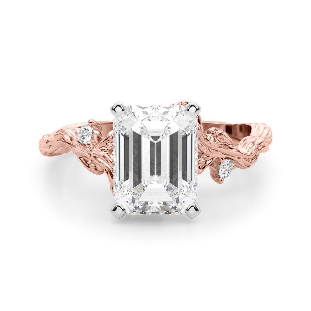 Resplendent Center Round Diamond Engagement Ring — 9K/18K Gold & Platinum