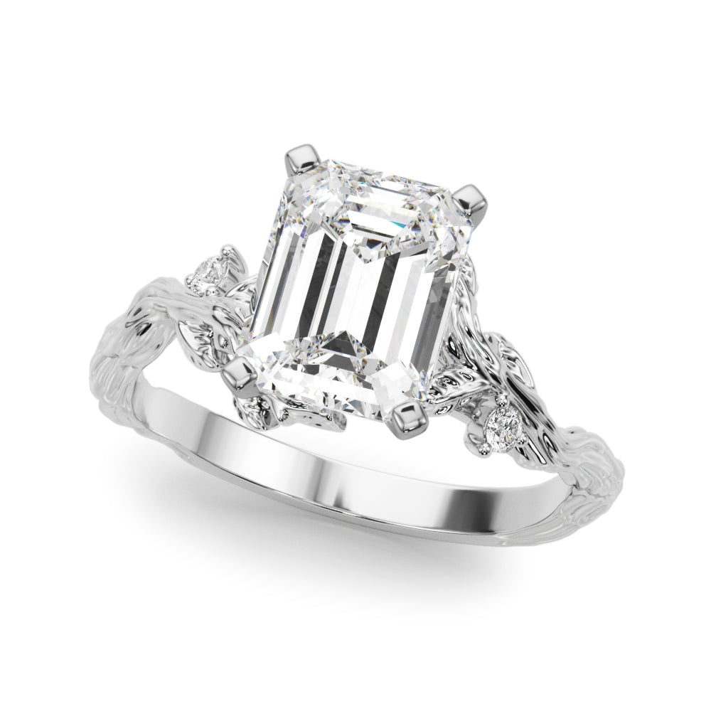Resplendent Center Round Diamond Engagement Ring — 9K/18K Gold & Platinum