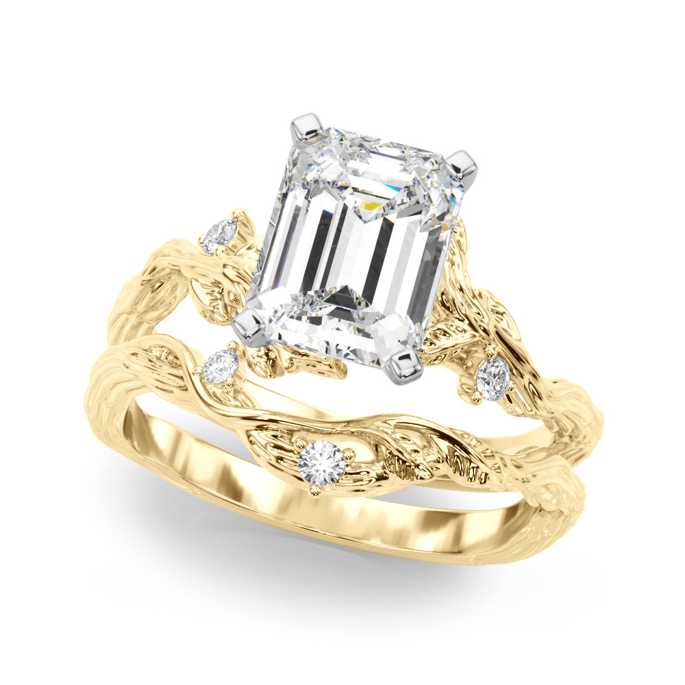 Resplendent Center Round Diamond Engagement Ring — 9K/18K Gold & Platinum