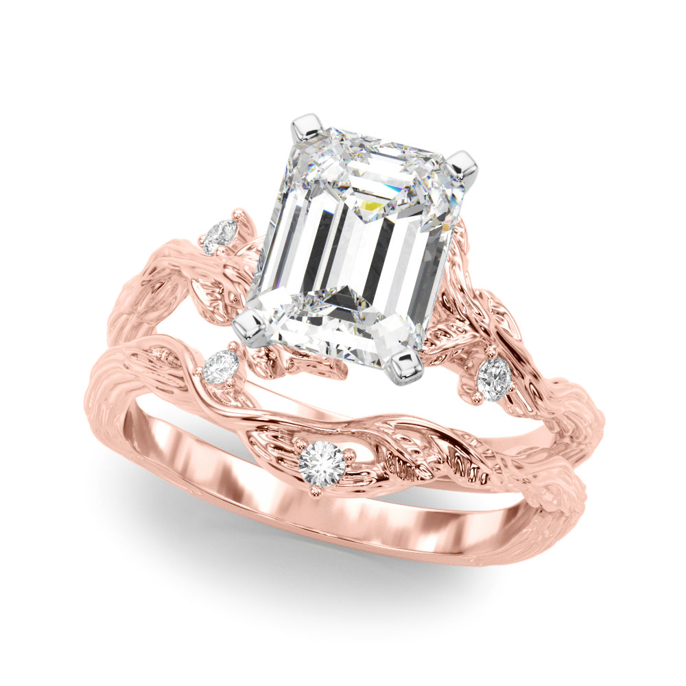 Resplendent Center Round Diamond Engagement Ring — 9K/18K Gold & Platinum