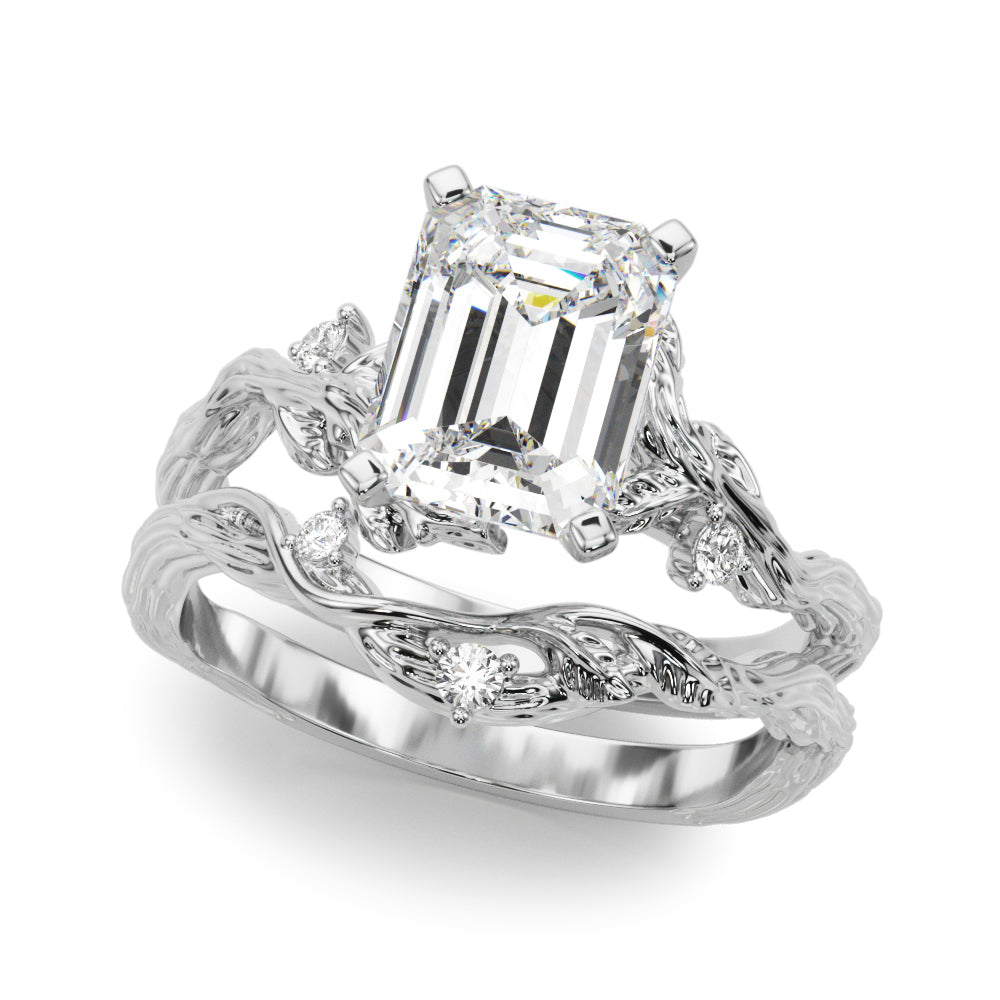 Resplendent Center Round Diamond Engagement Ring — 9K/18K Gold & Platinum