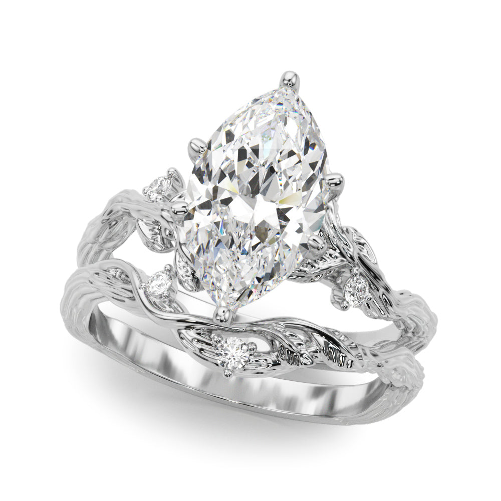 Resplendent Center Round Diamond Engagement Ring — 9K/18K Gold & Platinum