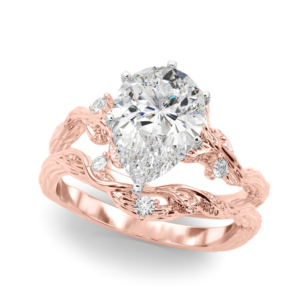 Resplendent Center Round Diamond Engagement Ring — 9K/18K Gold & Platinum