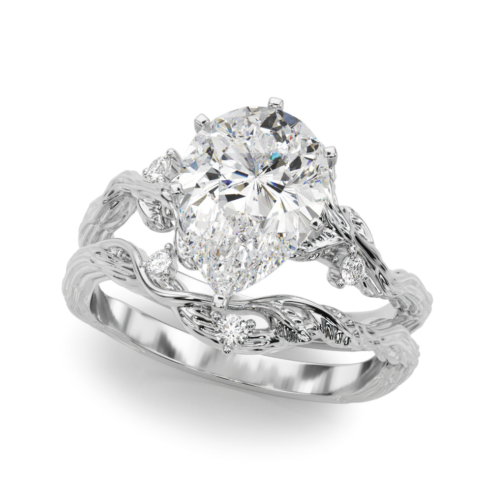 Resplendent Center Round Diamond Engagement Ring — 9K/18K Gold & Platinum