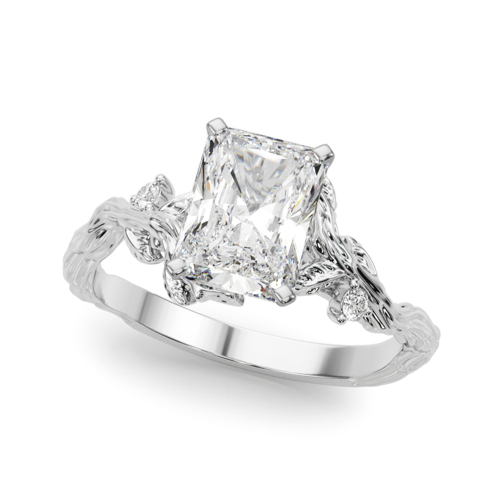 Resplendent Center Round Diamond Engagement Ring — 9K/18K Gold & Platinum