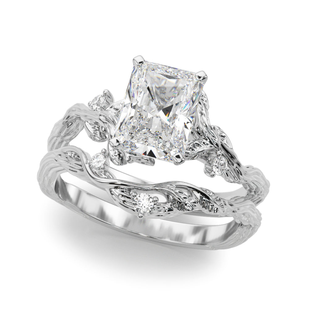 Resplendent Center Round Diamond Engagement Ring — 9K/18K Gold & Platinum