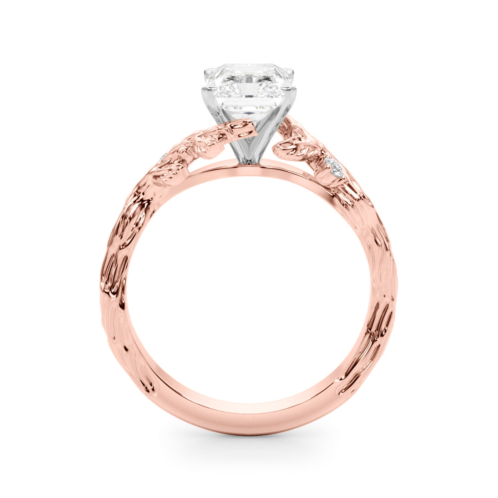 Resplendent Center Round Diamond Engagement Ring — 9K/18K Gold & Platinum