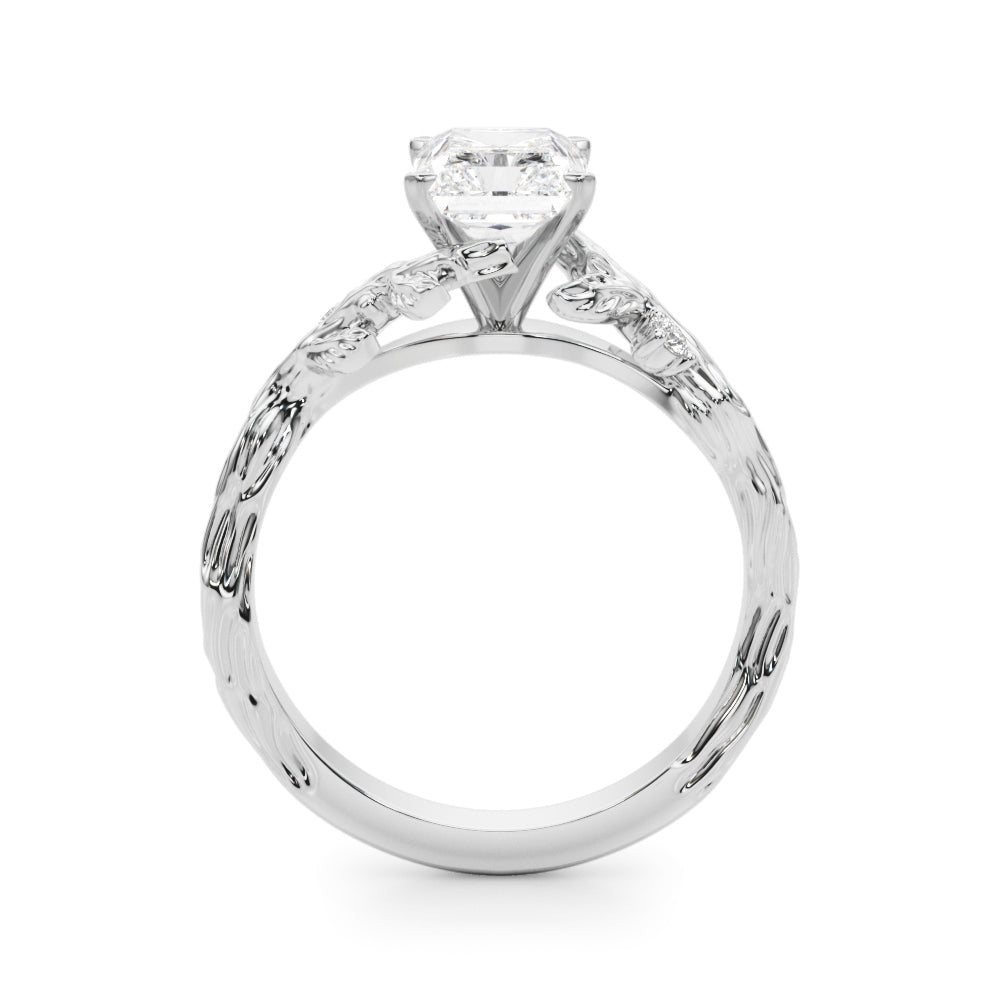 Resplendent Center Round Diamond Engagement Ring — 9K/18K Gold & Platinum