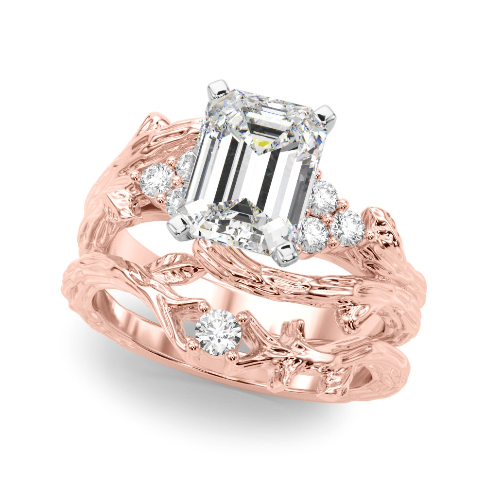 Cherished Center Round Diamond Engagement Ring — 9K/18K Gold & Platinum