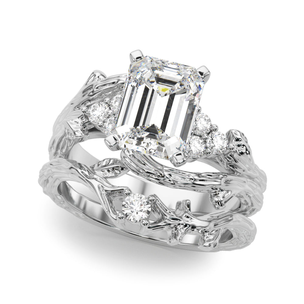 Cherished Center Round Diamond Engagement Ring — 9K/18K Gold & Platinum