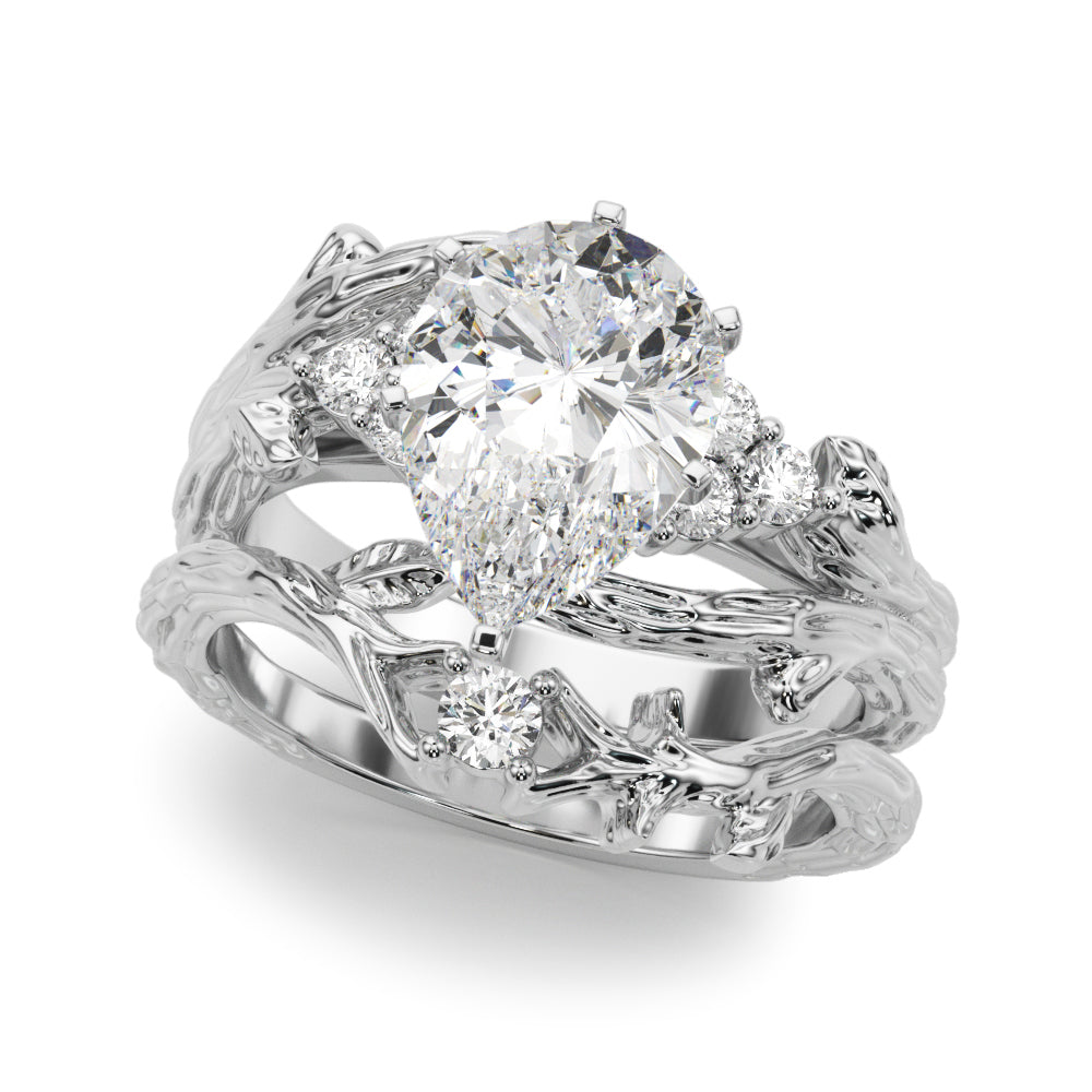 Cherished Center Round Diamond Engagement Ring — 9K/18K Gold & Platinum