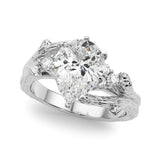 Cherished Center Round Diamond Engagement Ring — 9K/18K Gold & Platinum