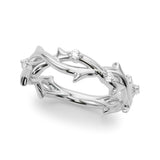 Half Round Diamond Gold Smooth Set Half Eternity Ring in Gold & Platinum