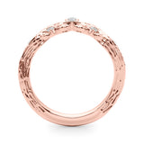 Nature Inspired Half Eternity Ring in Gold & Platinum