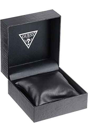 Guess Herren-Chronograph mit blauem Zifferblatt, roségoldfarbenem Gehäuse und Lederarmband