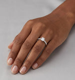 Lab Diamond Side Stone Engagement Ring 0.25ct H/SI in 9K White Gold