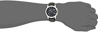 Fossil Men S Grant FS4990 Black Leather Quartz Watch