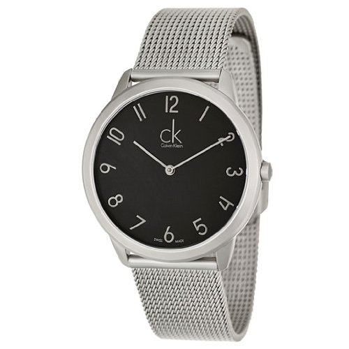 Calvin Klein Men's Minimal Watch – Stainless Steel Mesh Bracelet