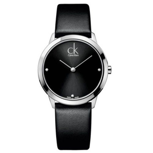 Calvin Klein Minimal Quartz Diamond Black Dial Ladies Watch, model number K3M221CS