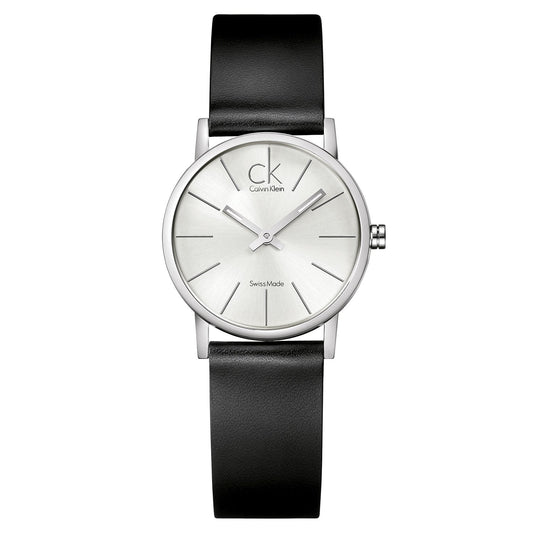 CK Calvin Klein K7622185 Post Minimal Silver Dial Men's Watch Black One Size