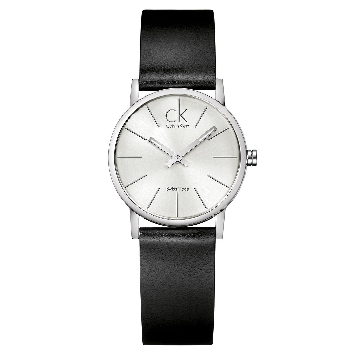CK Calvin Klein K7622185 Post Minimal Silver Dial Men's Watch Black One Size