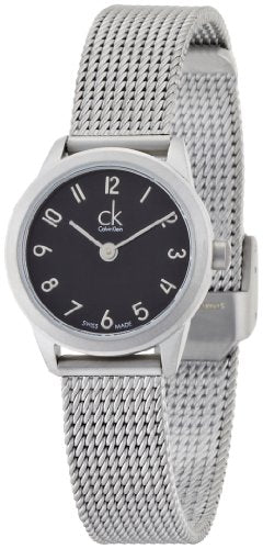 Calvin Klein Women's Minimal Watch – Black Dial, 24 mm Stainless Steel Case