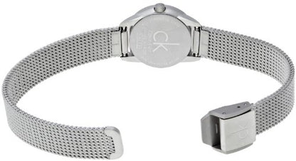 CK Minimal Black Dial 24mm Women's Wrist Watch Silver