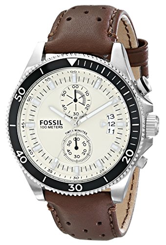 Fossil Men's CH2943 Wakefield Chronograph Leather Watch - Brown