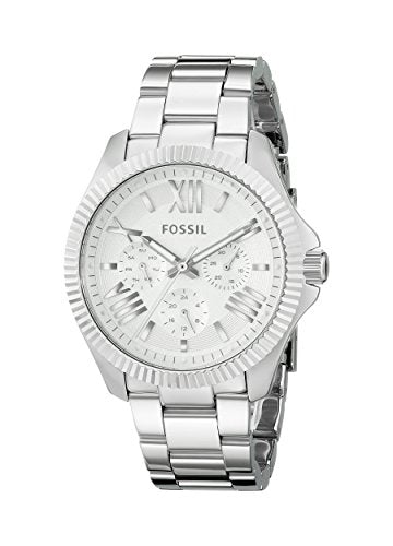 Fossil Cecile Women’s Blue Dial Watch – Silver-Tone Stainless-Steel Bracelet