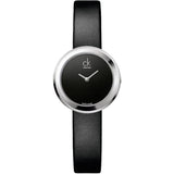 CK Calvin Klein  Firm Ladies Leather Watch Black