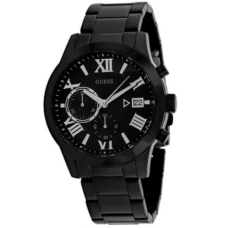 GUESS Men's Classic Watch W0668G5 – Black Dial, Stainless Steel