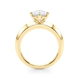 IGI Lab-Grown Oval Diamond 4-Claw Set Solitaire Engagement Ring, VVS Clarity D Color