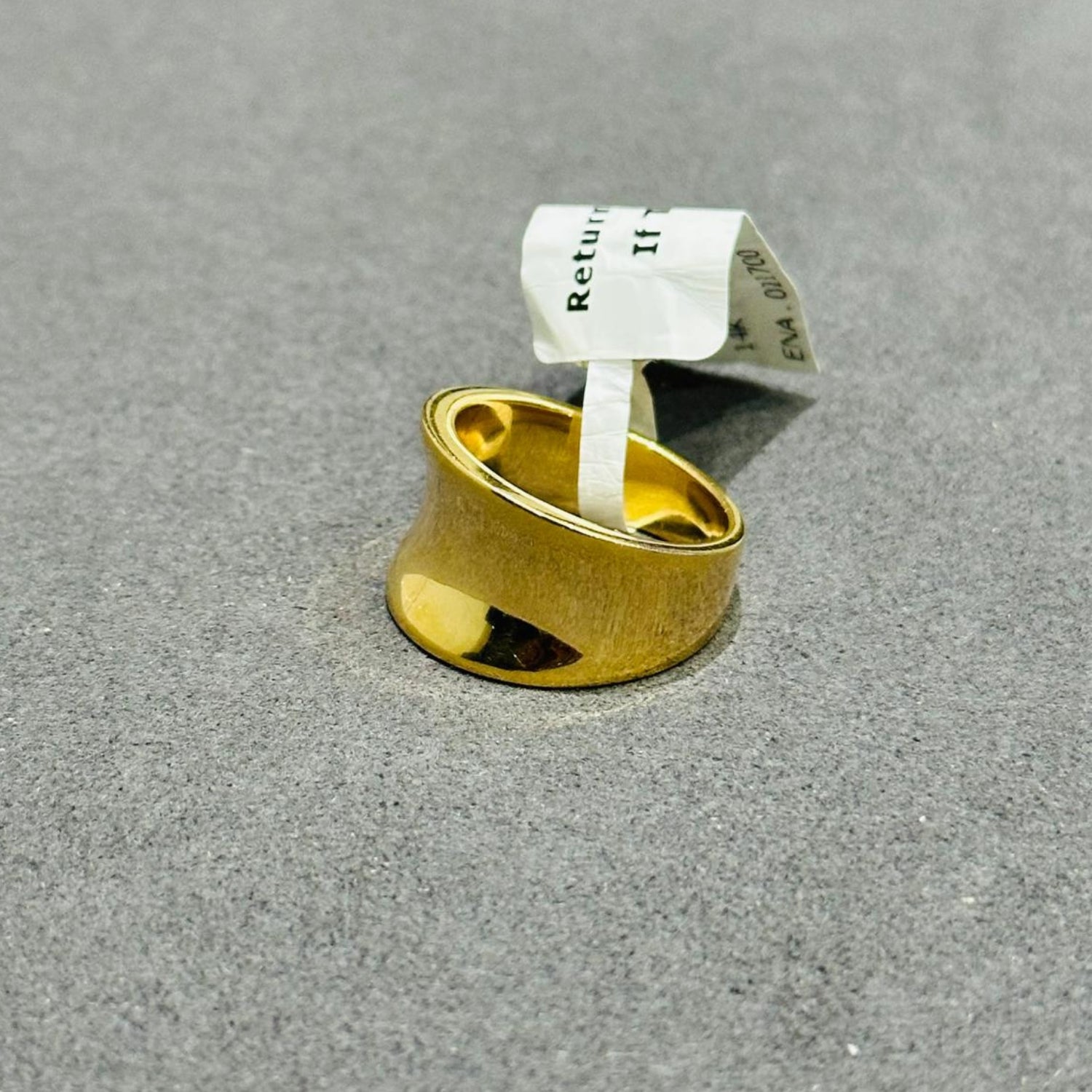 womens solid gold band classic gold ring