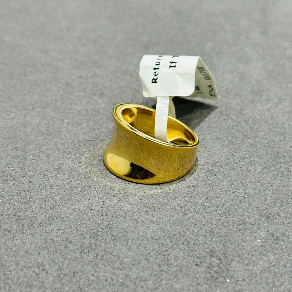 womens solid gold band classic gold ring