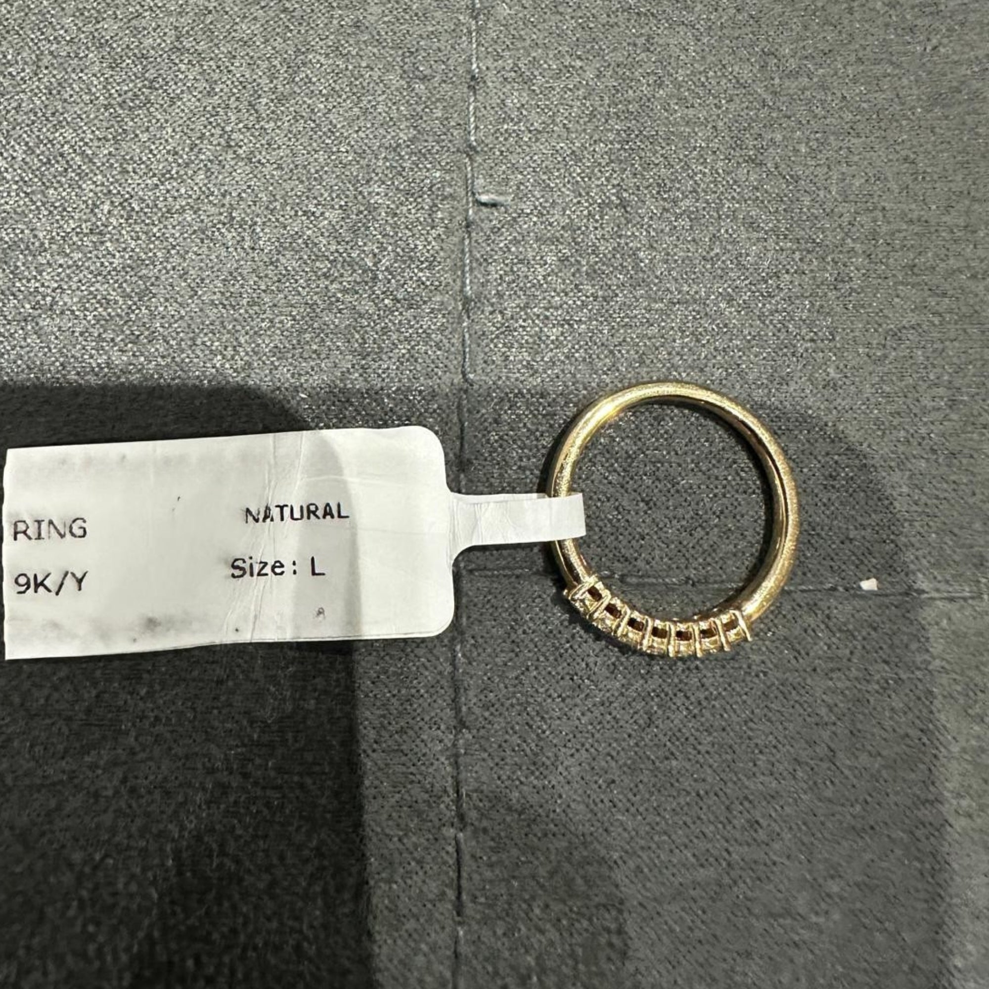 Natural Diamond Prong Set 7 Stone Ring in 9KT Yellow Gold for Women