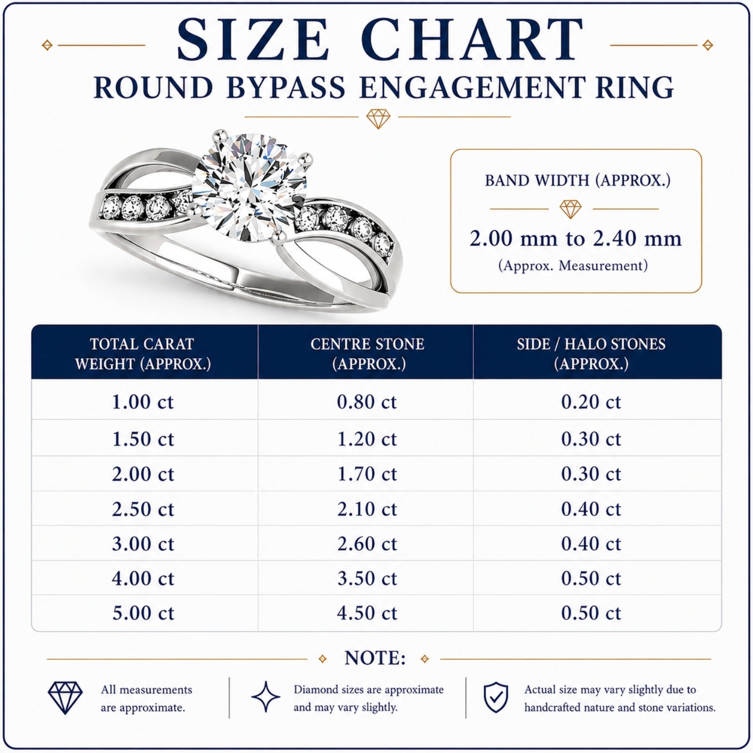 Refined Bypass Round Diamond Engagement Ring — 9K/18K Gold & Platinum