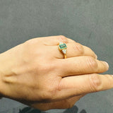 Bague de fiançailles avec halo de diamants ronds de laboratoire - argent 925 - DE/VS